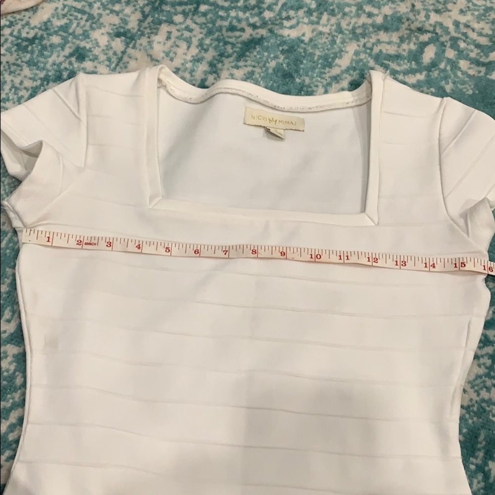 Ncki Minaj white square neck bodycon dress - Picture 6 of 7